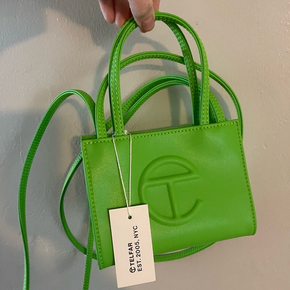 Telfar Highlighter Green Small Shopping Bag - Picture 2 of 7